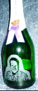 Engraved 21st champagne bottle