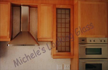 Etched kitchen cupboards