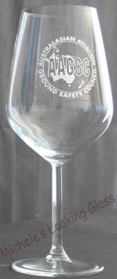 Etched wine glass