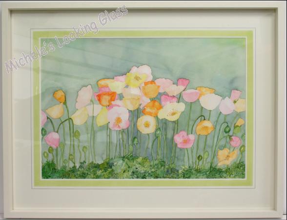 Framed water colour painting
