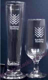 beer glasses with logo