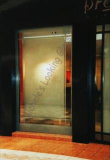 Etched restaurant window