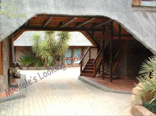 Luxury resort: etched doors (in background)