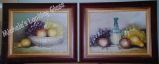 Two frames on each painting