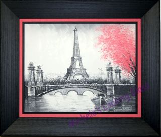 Oil stretched and framed using three frames