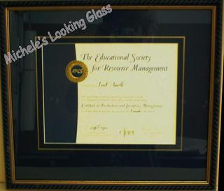 One matboard and gold foil