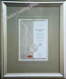 One matboard and silver foiling