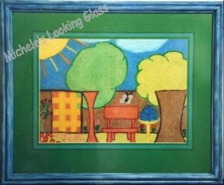 Hand finished frame, panel and line on matboard