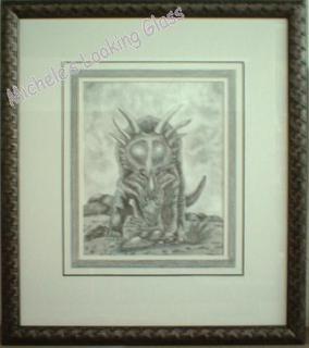 Charcoal panel and line on matboard