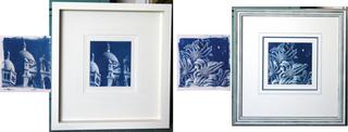 Two similar prints framed differently