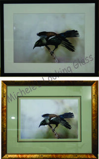 two photos framed differently