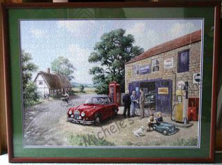 Puzzle framed with two matboards