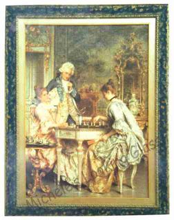 Puzzle framed with a double frame