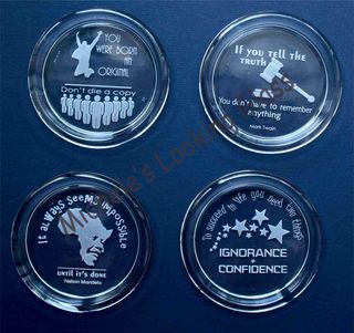 Engraved coaster