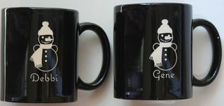 Etched Christmas Coffee Mugs